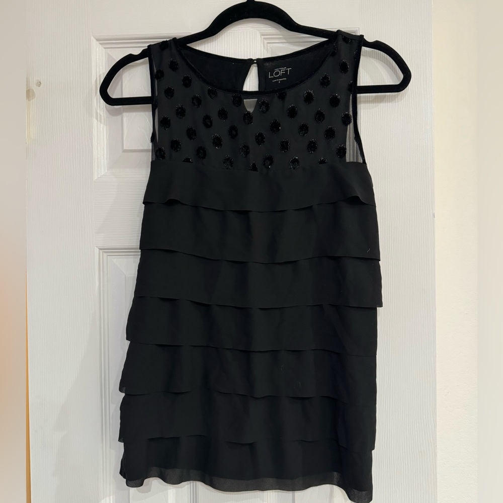 Black Loft Tank Top Work Top Size small